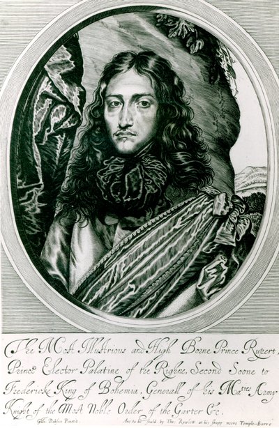 Principe Rupert del Reno inciso da William Faithorne da William Dobson